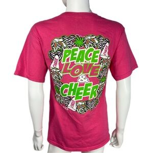 B.Jaxx Hot Pink Peace Love & Cheer Short Sleeve Tee